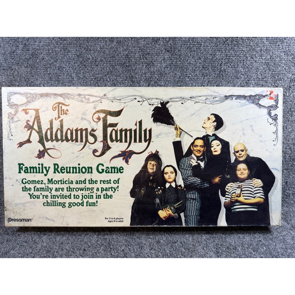 Vintage 1991 The Addams Family Family Reunion Game Pressman 6445 Board Game